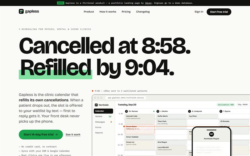 Screenshot of Gapless